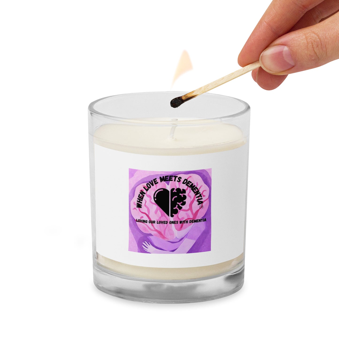 Glass jar soy wax candle