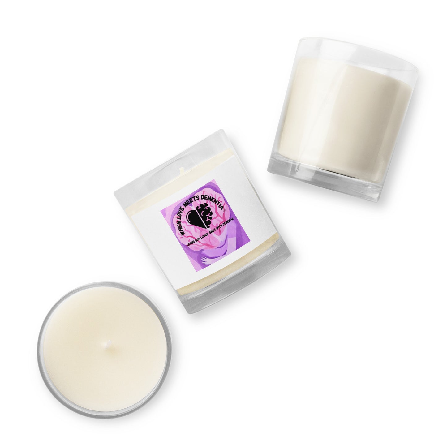 Glass jar soy wax candle