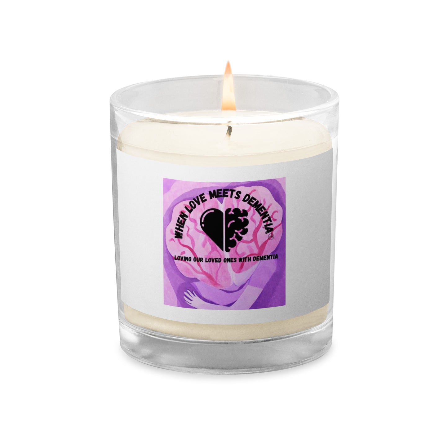 Glass jar soy wax candle