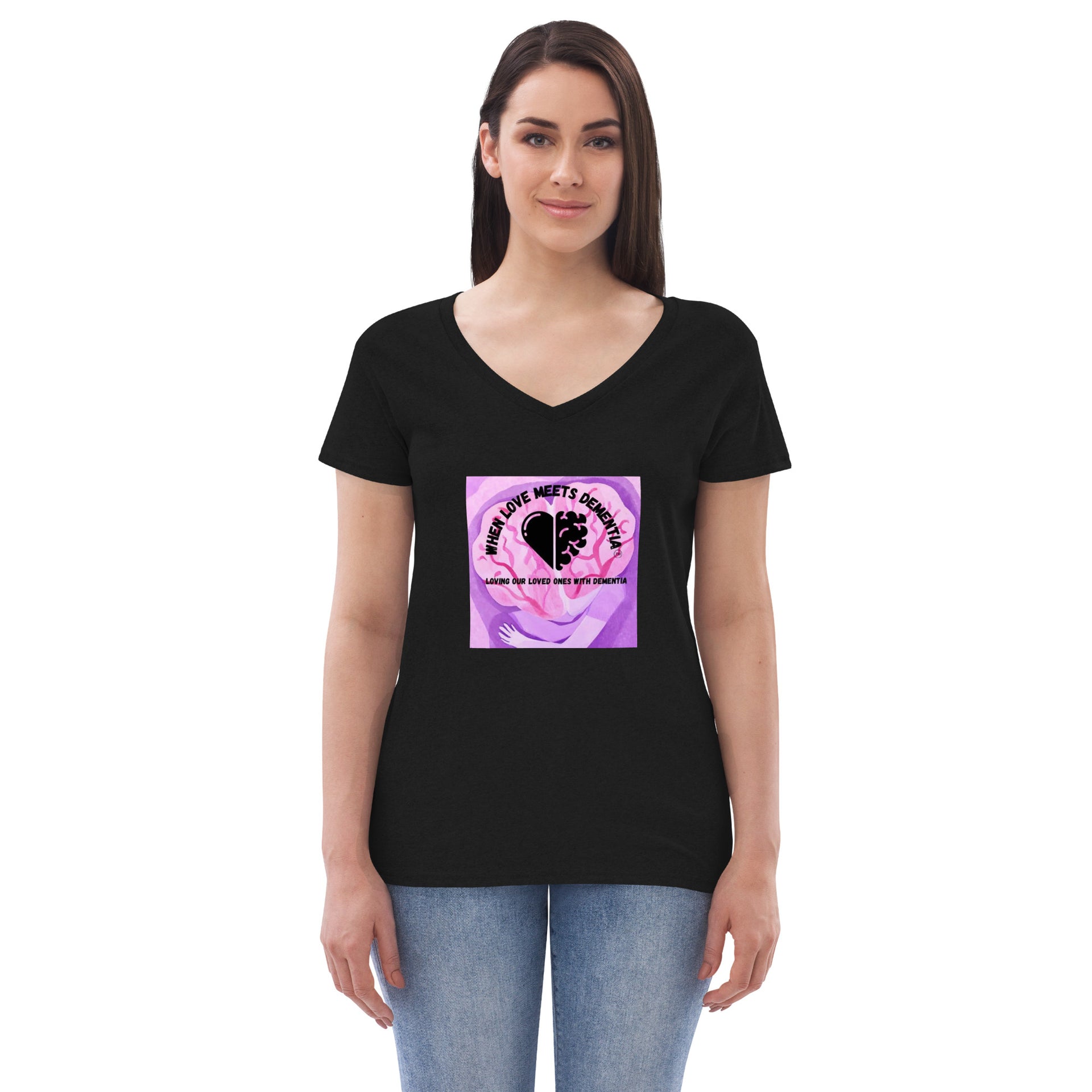 Anxiety Blob T shirt 2 png | Women's V-Neck T-Shirt